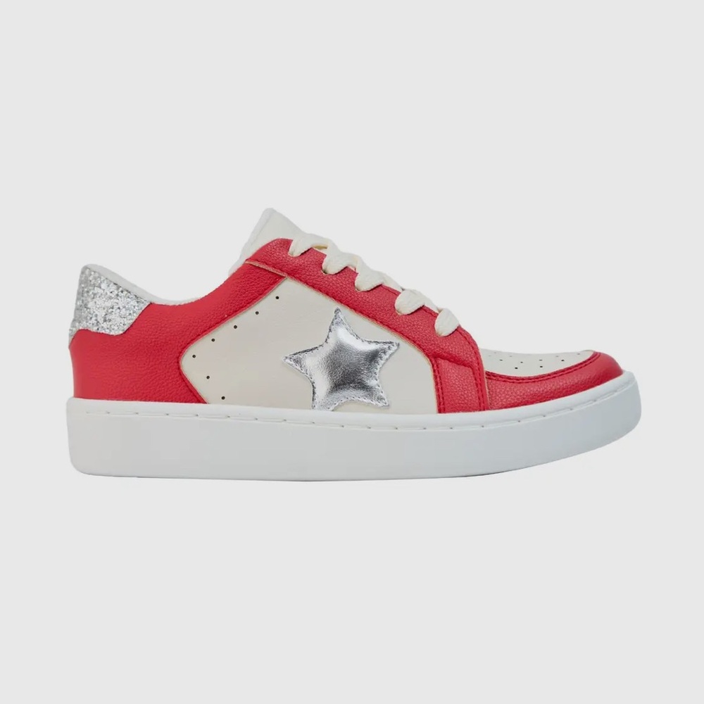 Red and White Game Day Sneakers
